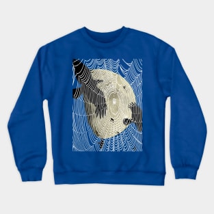 Halloween Moon Crows And Cobweb Crewneck Sweatshirt